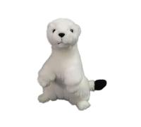 SMJWH Simpatico peluche di donnola bianca, bambola ermellino realistica, regalo coccoloso for, ragazzi e ragazze, arredamento for la casa