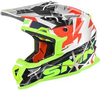 SMK Allterra Fulmine N Casco da motocross, bianco/giallo, Taglia XL (61)