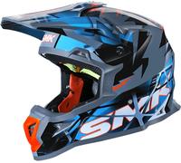 SMK Fulmine, casco da motocross L female Blu/Grigio/Nero