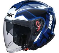 SMK GTJ Tourer Casco Jet, bianco-turchese-blu, taglia M per maschi