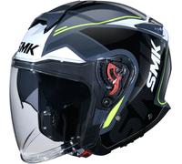 SMK GTJ Tourer, casco jet XS male Nero/Grigio/Bianco/Giallo Fluo