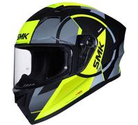SMK Stellar Faro, casco integrale M male Opaco Nero/Grigio/Giallo Fluo