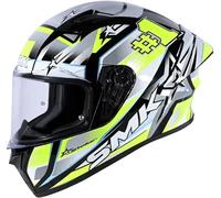 SMK Stellar #Uno, casco integrale XXL male Nero/Grigio/Giallo Fluo