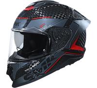 Casco Integrale SMK Titan Carbon Nero Grigio Rosso L