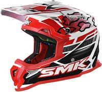 SMK Tribou, casco da motocross XXL female Rosso/Bianco/Nero