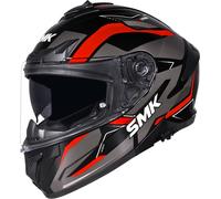 SMK Typhoon Azonix, casco integrale L female Nero/Grigio/Rosso