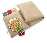 smøla Cuscino con noccioli di ciliegia grande per microonde I 3-camere 47x19 cm Cuscino con grani per schiena, collo e spalle I 850 g di noccioli di ciliegia I Borsa dell'acqua calda per reni, cuscino