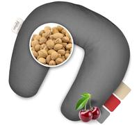 smøla Cuscino con noccioli di ciliegia per il collo per microonde I 27x25cm Cuscino per il collo da riscaldare I Cuscino termico 100% cotone I 500g di noccioli di ciliegia I Cuscino per il collo