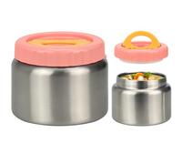 Smlper Contenitore termico per alimenti 250ml/350ml, contenitore per bambini in acciaio inox con doppio coperchio, contenitore termico portatile per alimenti, con manico isolante e isolamento sotto