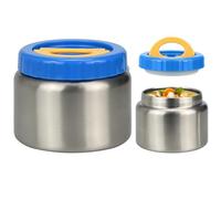 Smlper Contenitore termico per alimenti 250ml/350ml, contenitore per bambini in acciaio inox con doppio coperchio, contenitore termico portatile per alimenti, con manico isolante e isolamento