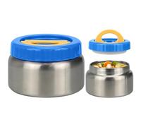 Smlper Contenitore termico per alimenti - In acciaio inossidabile - 250 ml/350 ml - Con doppio coperchio - Portatile - Isolamento sottovuoto