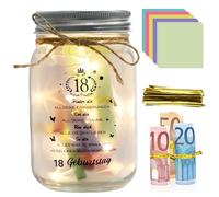 Smlper Regalo per il 18° compleanno, luce per bottiglia a LED con testo, adatta per ragazzi e ragazze, regalo creativo per uomini e donne, decorazione bottiglia per il 18° compleanno