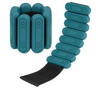 Smlper Set di 2 pesi da polso regolabili, per uomo e donna, per pilates, danza, yoga, camminate, jogging (verde, 1 kg (0,5 kg x 2)