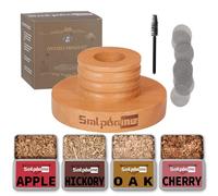 Smlpuame Kit per affumicatore da cocktail, kit per affumicatore per bevande al whisky, con infusore per bevande con quercia da whisky, ciliegia, mela e pecan