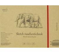 smlt 5eb-83922 28ST/ntb Authentic Line 5eb-83922 28/ntb 245 X 176 mm blocco da disegno genaehtes authenticbook, 135 GSM marrone carta Kraft, 28 fogli
