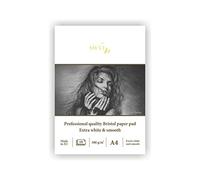 smlt PS 10 (308)/Pro Line A4 Bristol Blocco di Carta per professionale, 308 GSM, particolarmente Bianco e liscio, 10 fogli in carta