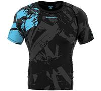 SMMASH Camicia A Compressione Camicia Funzionale Camicia Sportiva A Maniche Corte da Uomo Camicia da Running Camicia A Maniche Corte Tecnologia Second Skin