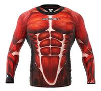 SMMASH Camicia A Compressione Camicia Funzionale Camicia Sportiva A Maniche Lunghe da Uomo Camicia da Running Camicia A Maniche Lunghe