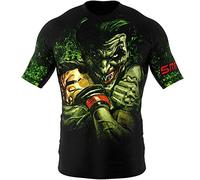 SMMASH Camicia Funzionale Uomo Rashguard Camicia Sportiva A Maniche Corte MMA Thaibox Muay Thai Kickboxing Traspirante Resistente All'Abrasione