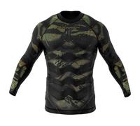 SMMASH Camicia Funzionale Uomo Rashguard Camicia Sportiva A Maniche Lunghe MMA Thaibox Muay Thai Kickboxing Traspirante Resistente All'Abrasione