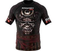 SMMASH Rashguard Uomo Manica Corta, Maglietta a Compressione MMA Krav Maga BJJ Grappling Running Palestra, Canotta Palestra Traspirante Leggero, Maglia in Materiale Antibatterico, Prodotto dell'UE