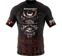 SMMASH Rashguard Uomo Manica Corta, Maglietta a Compressione MMA Krav Maga BJJ Grappling Running Palestra, Canotta Palestra Traspirante Leggero, Maglia in Materiale Antibatterico, Prodotto dell'UE