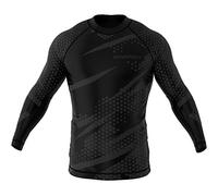 SMMASH Rashguard Uomo Manica Lunga, Maglietta a Compressione per MMA, Krav Maga, BJJ, Grappling, Traspirante e Leggero, Materiale Antibatterico, Prodotto nell'Unione Europea