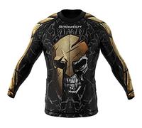 SMMASH Rashguard Uomo Manica Lunga, Maglietta a Compressione per MMA, Krav Maga, BJJ, Grappling, Traspirante e Leggero, Materiale Antibatterico, Prodotto nell'Unione Europea