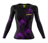 SMMASH Sportiva Maglia a Compressione da Donna, Magliette Manica Lunga Palestra Yoga, Camicia Funzionale, Maglie Sportivi, Materiale Antibatterico, Prodotto nell'Unione Europea