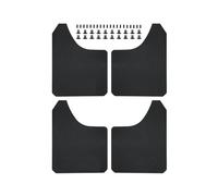 SMNHHZ Schmutzfänger Auto Mudguard Effetto Fibra di Carbonio Paraspruzzi Parafanghi per Auto Copertura parafango W/Hardware Universale Anteriore Posteriore Rosso Accessori(Black - 4X4 Logo)