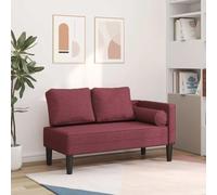 smnyxs Sedia a sdraio con Cuscini Rosso Bordeaux Tessuto Poliestere Legno | Seduta soffice, supporto ergonomico, struttura in legno stabile, stile contemporaneo, tessuto traspirante, cuscini bordeaux