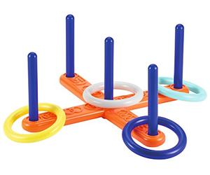 Smoby 8/ 00136 - Croce con anellini da lanciare, con 4 anelli, 40 cm