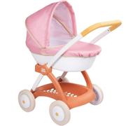 Smoby - Baby Nurse - Carrozzina - Per neonati e bambole fino a 42 cm - Capottina retrattile - Cestello portaoggetti - Dai 18 mesi - Prodotto in Spagna