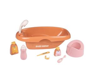 Smoby - Baby Nurse - Set da Bagno e Accessori - Numerosi Accessori - Giocattolo d'imitazione - Prenditi Cura del Tuo Bambino - Materiale Riciclato - dai 3 Anni - Prodotto in Francia