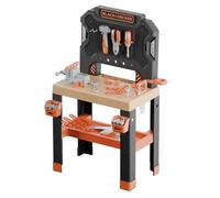 Smoby - Black+Decker - Banco da lavoro Bricolo - Giocattolo d'imitazione - 78 accessori - 7 utensili - Aree di stoccaggio - Materiale riciclato - Dai 3 anni - Prodotto in Francia