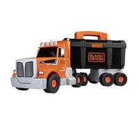 Smoby - Black+Decker - Camion Bricolo - Accessori inclusi - Rimorchio - Maniglia per il trasporto - Gru da costruzione - Dai 3 anni