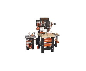 Smoby - Black + Decker Mega Center, 7600360726WEB, +3 Anni, 3 Aree Gioco, 100 Accessori