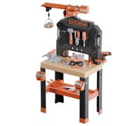 Smoby - Black+Decker - Stabilito Bricolo Builder - 87 Accessori - Materiale Riciclato - A partire da 3 anni - Fabbricazione francese