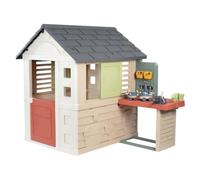 Smoby Life - Casa nella natura + laboratorio fai da te - Numerosi accessori - Martello, cacciavite, veicolo fai da te, ecc. - Materiali riciclati - Dai 2 anni in su - Prodotto in Francia
