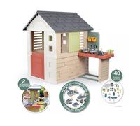 Smoby Life - Casa nella natura + laboratorio fai da te - Numerosi accessori - Martello, cacciavite, veicolo fai da te, ecc. - Materiali riciclati - Dai 2 anni in su - Prodotto in Francia