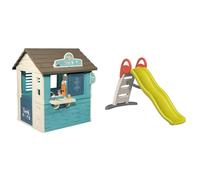 Smoby Casetta Sweety Corner Gelateria, 7600810718, 2 Anni, con 18 Accessori Inclusi & Scivolo Funny water fun, 7600820404, 2 anni, lunghezza 2 metri, max 60 Kg