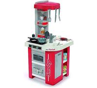 Smoby- Cucina Studio Bubble Red,7600311055, +3 anni, 26 accessori, effetto acqua che bolle, colore rosso, made in France