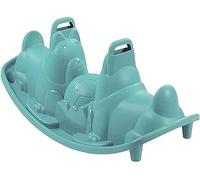 Smoby Dondolo per bambini, colore blu tempesta, ergonomico e divertente, sedili con due maniglie, trattamento anti-UV, LxAnxAl: 115 x 49,5 x 50,7 cm (830208)