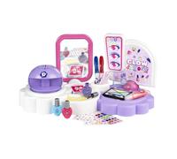 Smoby - Glam Me Up 3-in-1 Glow Station - Studio di bellezza per bambini - Manicure, trucco e tatuaggi - Oltre 20 accessori - Età 6+