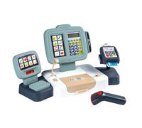 Smoby - Grande registratore di Cassa - Scanner con Suoni e luci - Calcolatrice - Bilancia Meccanica - 30 Accessori Inclusi - età 3+ - Prodotto in Francia