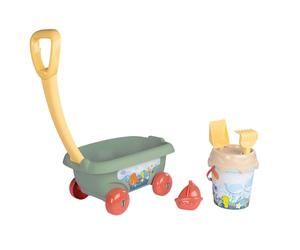 Smoby Life - Carrello da spiaggia - Secchiello + Accessori - 42% materiali riciclati e 100% riciclabile