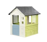 Smoby Life - Casetta giocattolo Jolie (98 x 110 x 127 cm) con percentuale di riciclaggio del 59%, resistente alle intemperie, per bambini con finestre, casetta all'aperto per giardino o terrazza, a