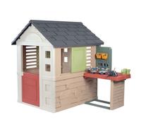 Smoby Life - Casa nella natura + laboratorio fai da te - Numerosi accessori - Martello, cacciavite, veicolo fai da te, ecc. - Materiali riciclati - Dai 2 anni in su - Prodotto in Francia