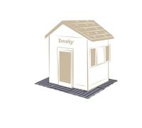 Smoby Life - Set di 6 piastrelle (45x45 cm per pezzo) - Accessorio per la casa Smoby - Crea un pavimento - Ritaglio rapido - Effetto legno testurizzato - Materiale riciclato - Prodotto in Francia