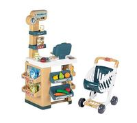 Smoby - Market con Carrello, 7600350238, +3 Anni, Cassa con Lettore Codici a Barre, 34 Accessori, luci e Suoni